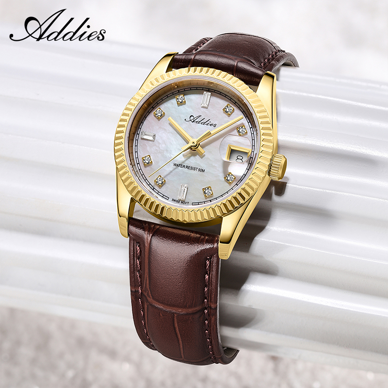 Luxury Watch Leather - Женские кварцевые часы Addies 585, 28