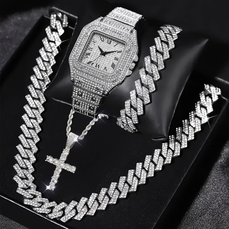 Luxury Watch Organizer For Men - Набор из 4 предметов: модные мужские