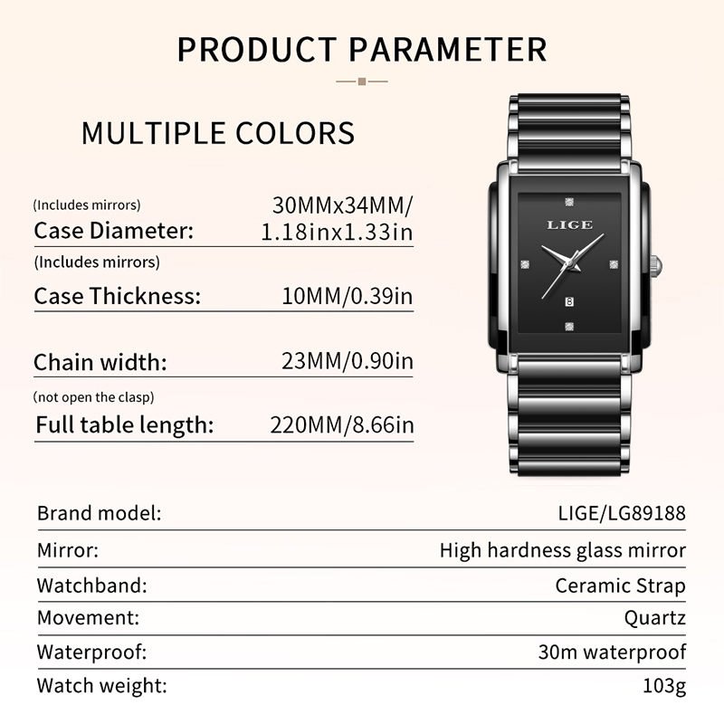 LIGE новые роскошные женские ч – обзор и цена Luxury Watch For Sale