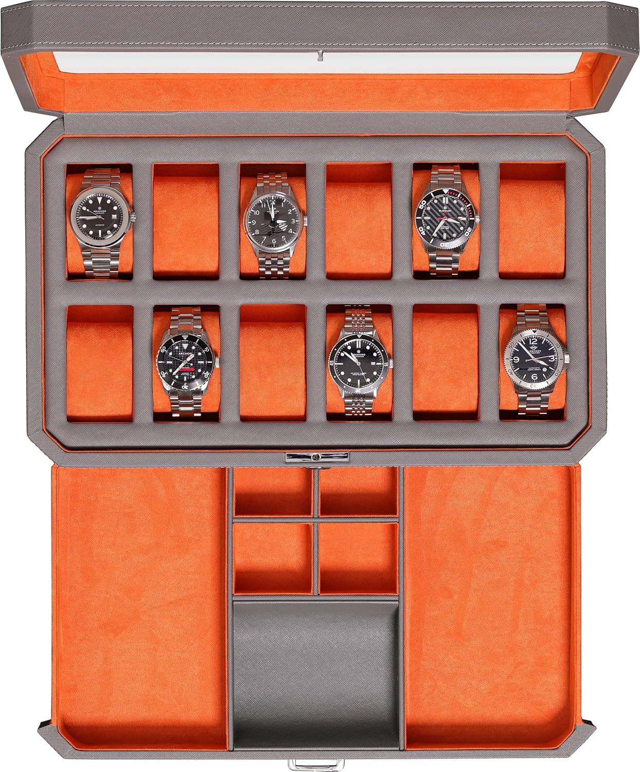 Кожаная шкатулка для часов на  – обзор и цена Luxury Watch Organizer For Men