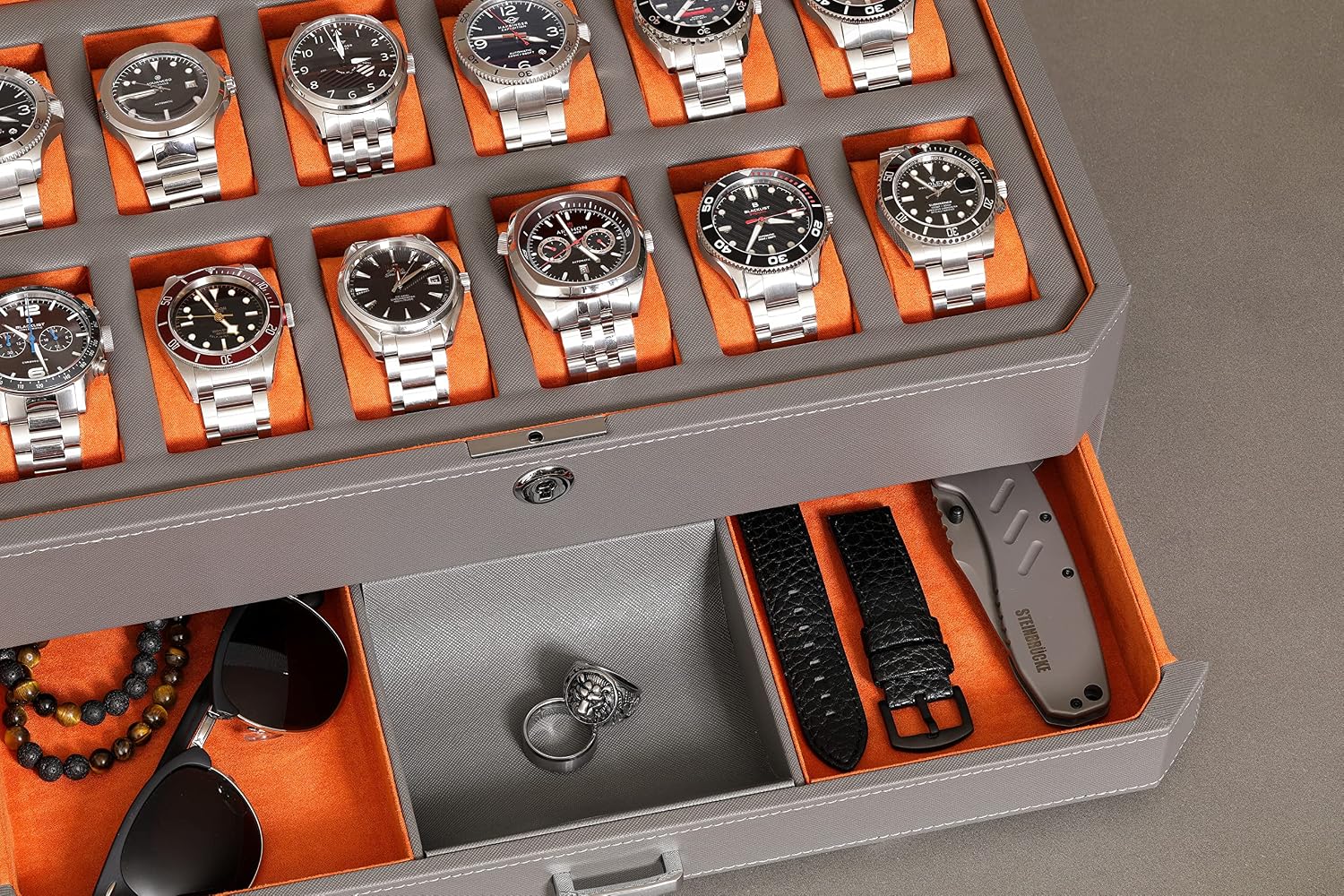 Кожаная шкатулка для часов на  – обзор и цена Luxury Watch Organizer For Men