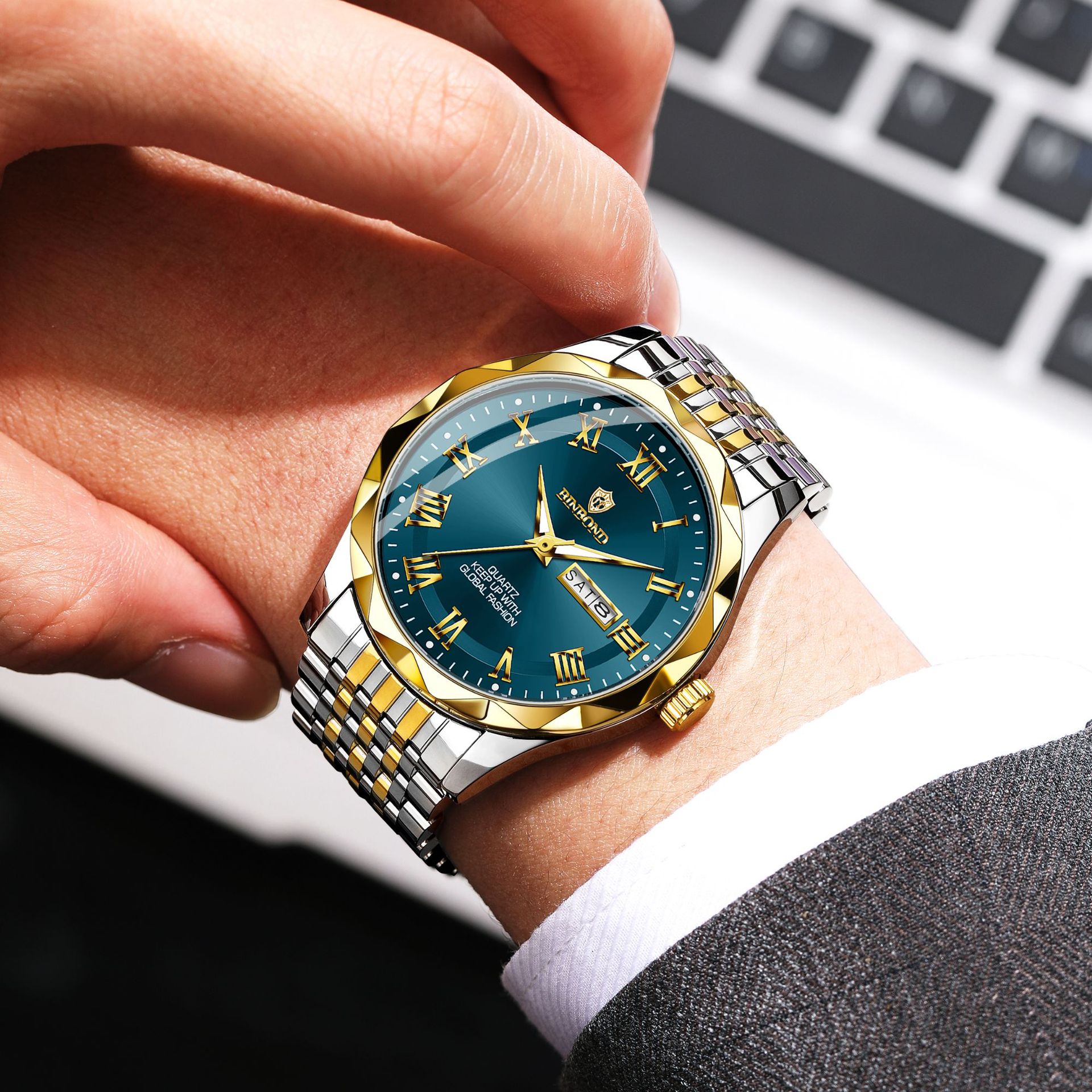 BINBOND Роскошные кварцевые на – обзор и цена Luxury Watch Organizer For Men